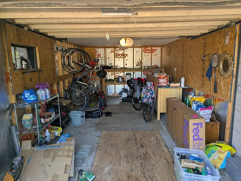 Attached garage (will be cleared out)
