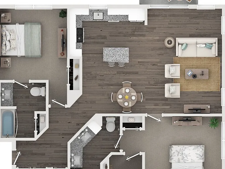 B2 floor plan Mira Crystal Lake