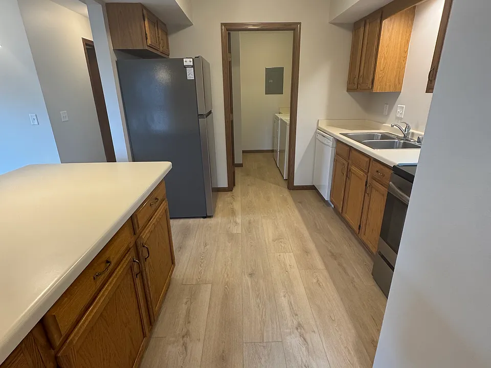 Kitchen overlooking living room