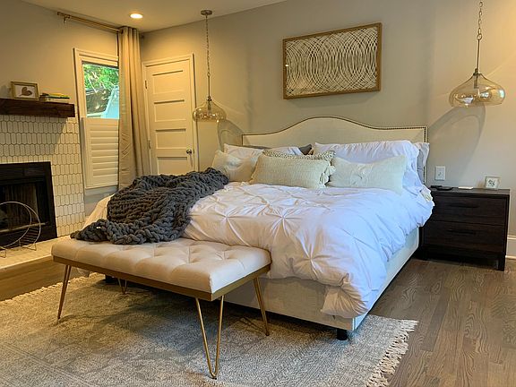 Large master bedroom with walk-in closet