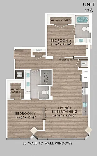 Floor plan 12A 2 Bed 2 Bath
