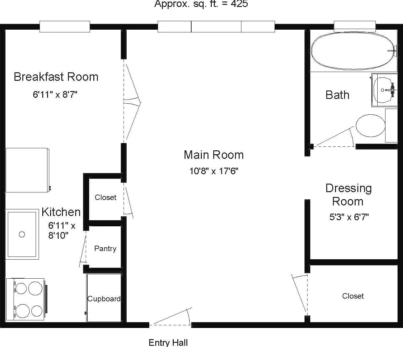 Studio, 425 sqft, $725 — Photo 4