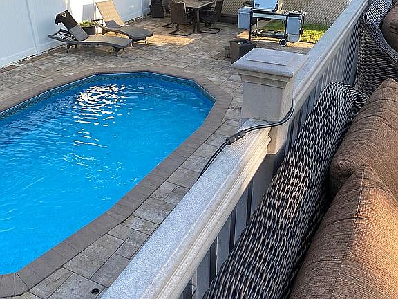 Lower level built in pool