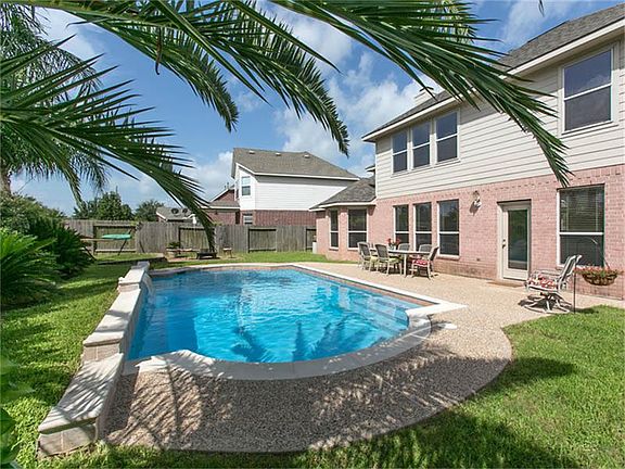 PALM TREES ADD TO THE PROFESSIONAL LANDSCAPING IN THE BACKYARD