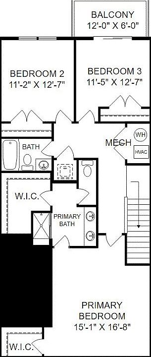 Tessa floor Plan: Second floor