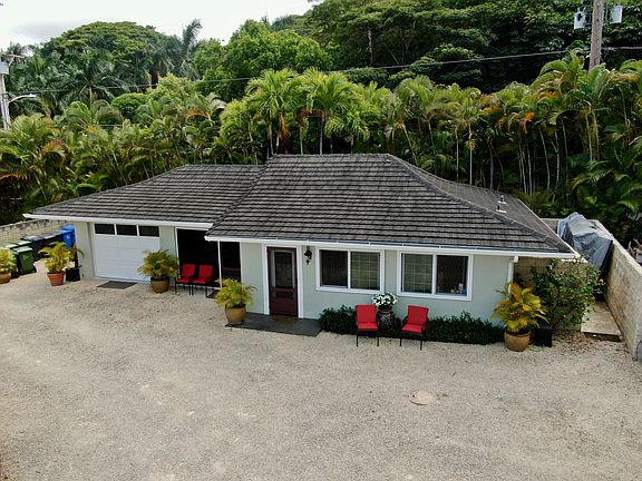 Rental is right section showing entry door. Left section is owner's storage area.