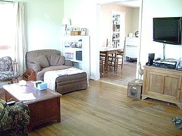 living space into kitchen