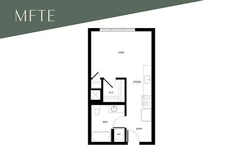 Floor plan Studio A1 - MFTE 70%