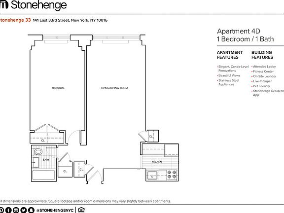 2nd image of 141 E 33rd St APT 4D