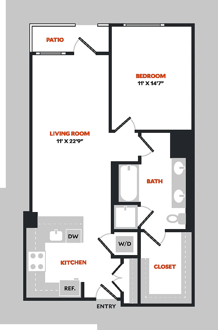 Floor plan Plan 1E