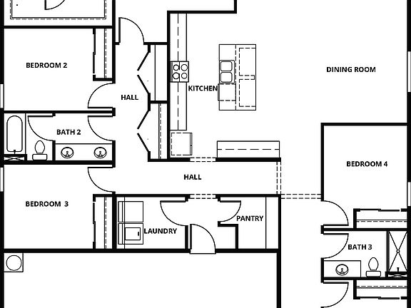 The Sonoma has a chef ready kitchen, a spacious family room and four bedrooms.