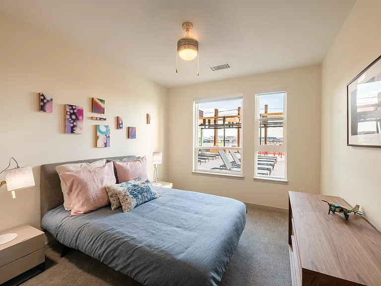 Our apartments are open and light-filled, well-appointed spaces with luxe details: pendant lighting, eco-friendly flooring, USB ports, and Nest thermostats