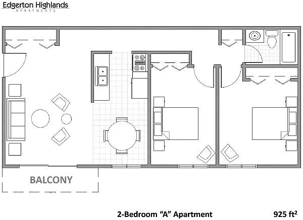 Floor plan Two Bedroom A