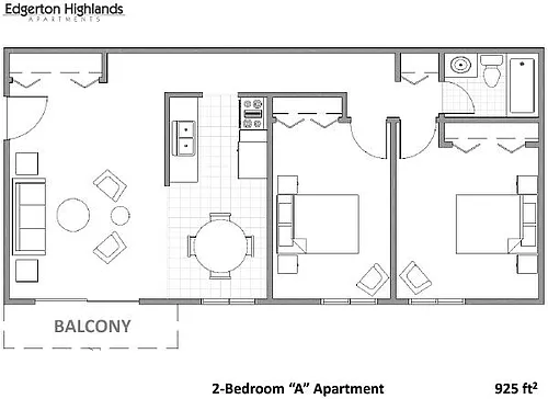Floor plan Two Bedroom A