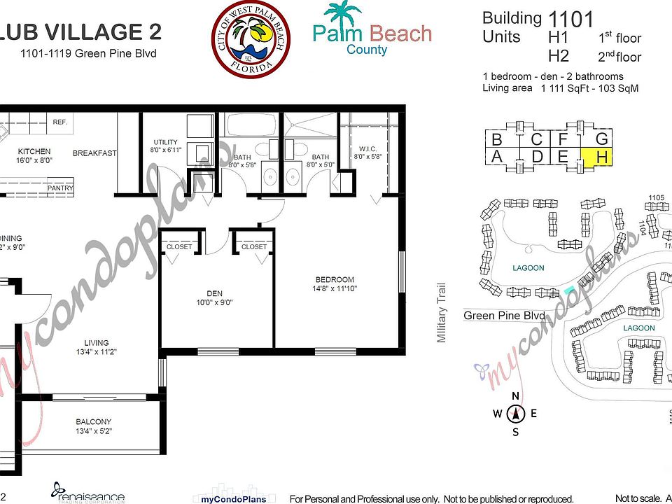 1st image of 1101 Green Pine Blvd APT H2