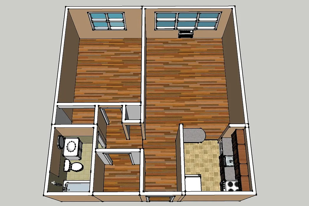 Floor plan 1 Bedroom Apartment