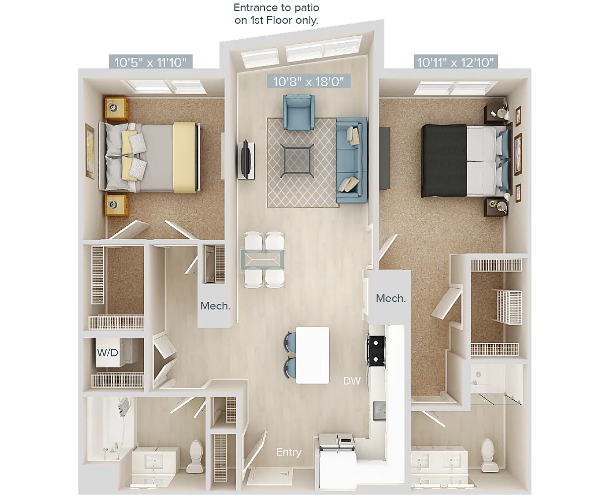 Floor plan B1U-1066