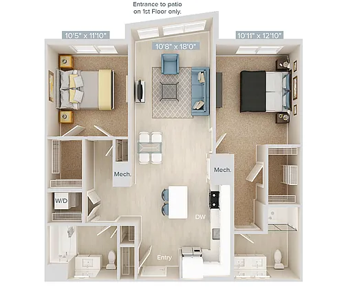 Floor plan B1U-1066