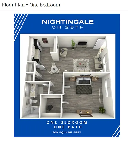 Floor plan One Bedroom