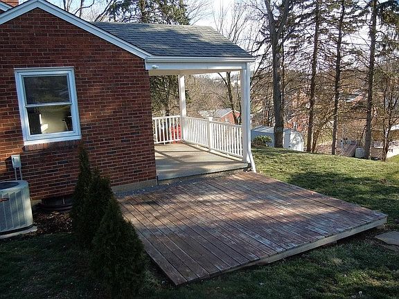Rear porch and deck