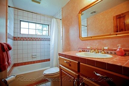 Lower Full Guest Bath, custom tile