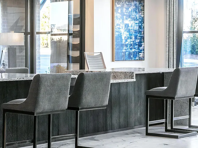 Resident Concierge Desks in a Modern Lobby Setting