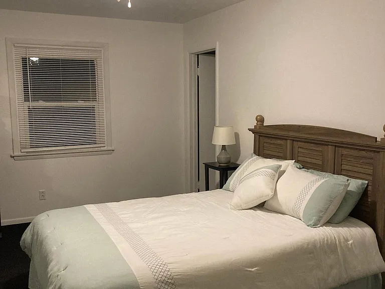 Bathroom entry in bedroom