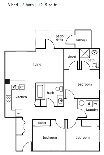 Floor plan Willakenzie Crossing 3x2