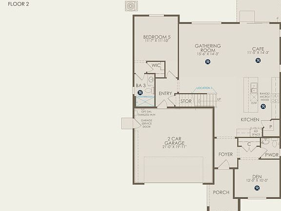 Plan 3 Floor Plan, Quick Move-In Home, Floor 1