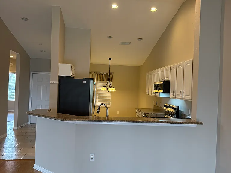 Open kitchen to living room