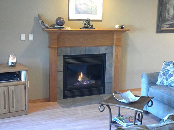 Great Room & Custom gas fireplace mantle