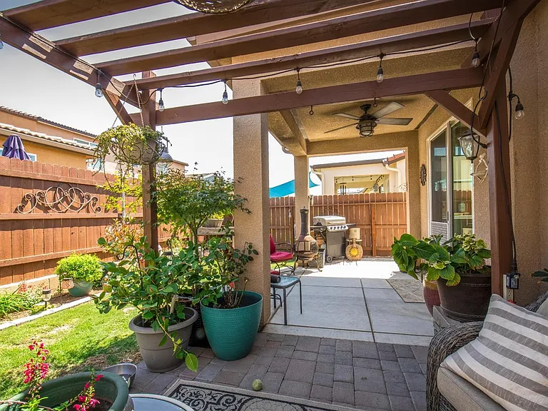 Cover Patio with Landscaped backyard