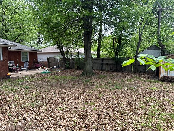 shaded back yard