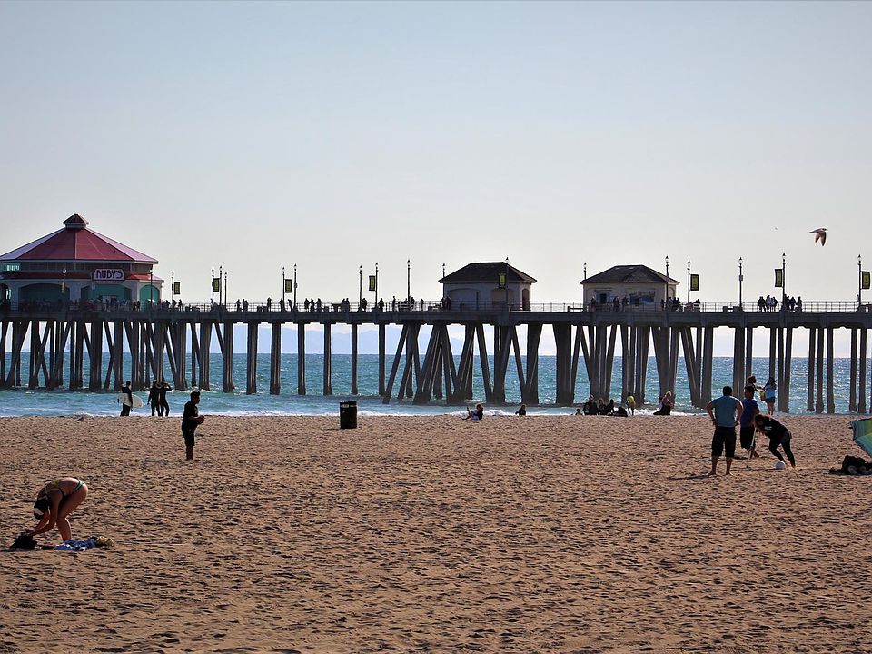 That warm summer day on the sand with the view of Surf City'