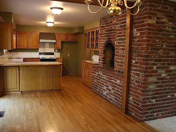 Upstairs kitchen and dining rooms