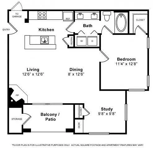 Floor plan Greenbriar + Study