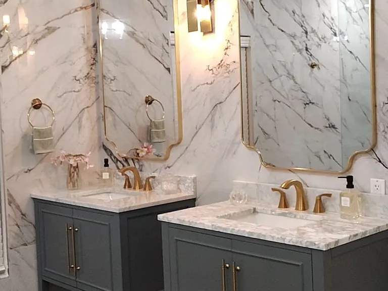 Master Bath cabinets and mirrors
