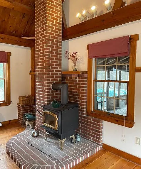 Wood Stove in Family Room