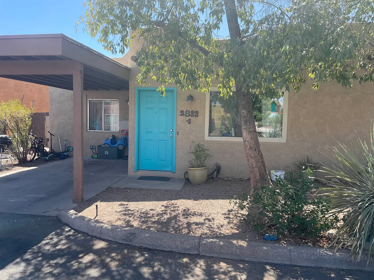 Front door, carport, Unit is far left, only one neighbor on right side - 2833 N Estrella Ave #1