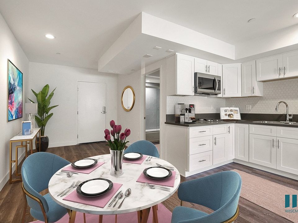 Front Entrance, Hall Bathroom, and Open-Concept Dining Area and Kitchen