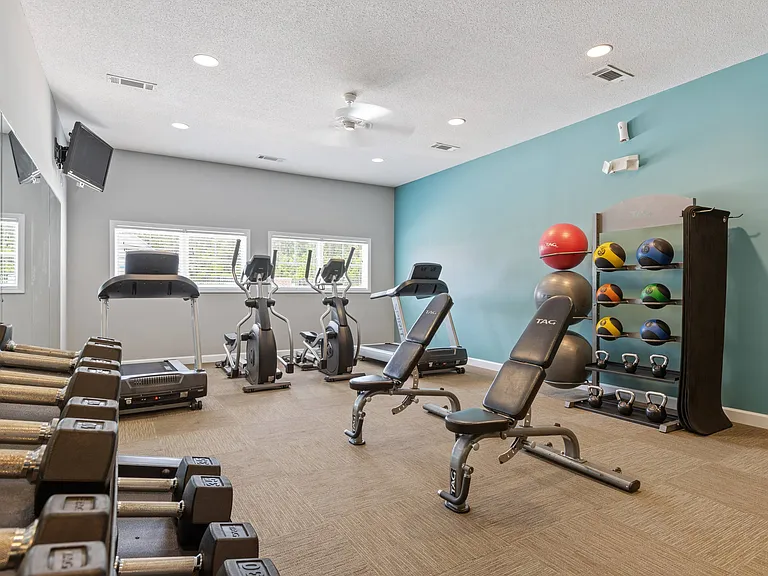 24-Hour Fitness Center w/Free Weights & Cardio Equipment