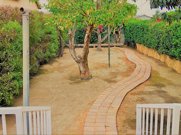 gated private back yard