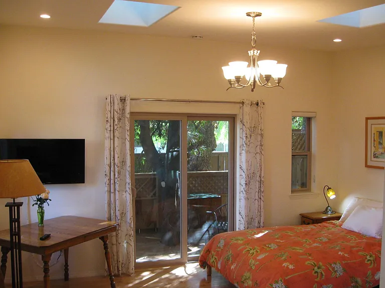 Back Deck and sliding glass door
