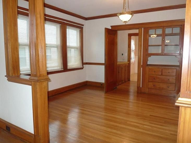 Dinning room leads to a big pantry before the kitchen