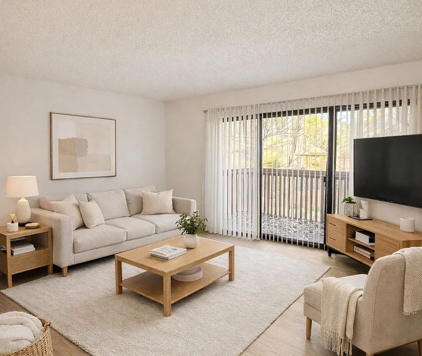 Living Room - Remodeled Unit - AI Staged