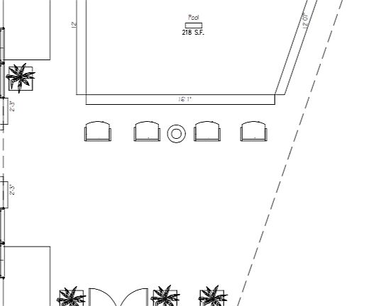 Drawing of Pool Area