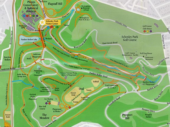 Schenley Park amenities, all within 15 minute walk.
