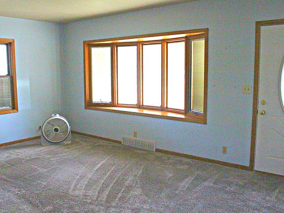 Living room with bow window
