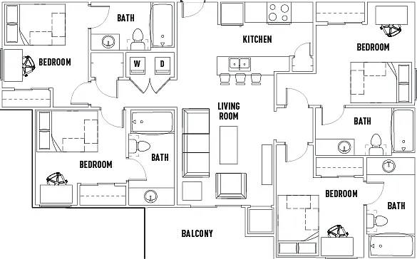 308_University Commons_4 Bed 4 Bath Private ORIGINAL 308_University Commons_4 Bed 4 Bath Private ORIGINAL