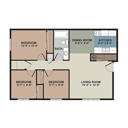 Floor plan 3 Bedroom